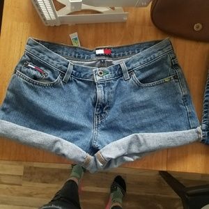 High waisted Vintage Tommy jean shorts